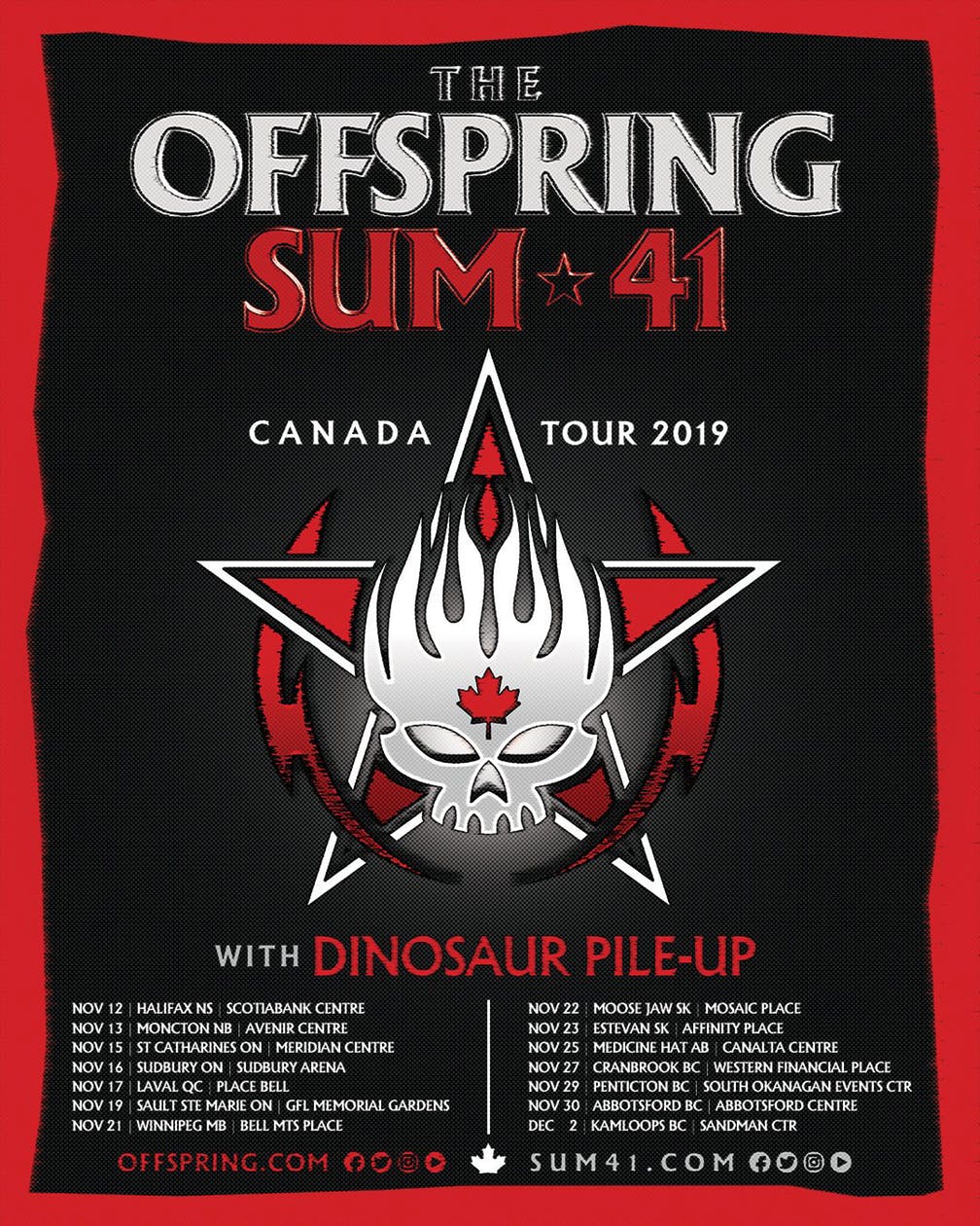The Offspring & SUM 41 to Rock the Abbotsford Centre on November 30